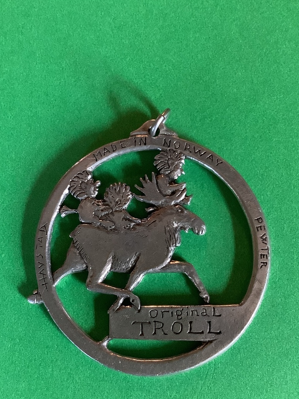 Pewter Moose Christmas Ornament - Pewter Finish